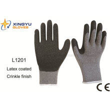 10g T/C Shell Latex Crinkle Safety Work Glove (L1201)